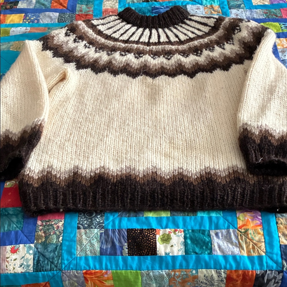 Hand knit Wool Icelandic Sweater